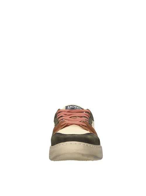 Leather and fabric sneakers MONO WAY | BANGO UOMO NYLONBEIGE-VERDE-MARRONE-BLU